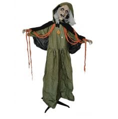 Cette sorcière animée sera une décoration parfaite pour Halloween, votre pièce maîtresse ! | jourdefete.com