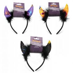 Un serre-tête violet, jaune ou noir pour votre soirée d'Halloween | jourdefete.com