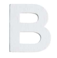 Lettre B en Bois Blanc - 5 cm