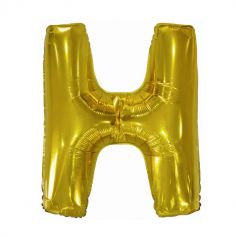 ballon geant aluminium helium lettre h 97 cm or| jourdefete.com
