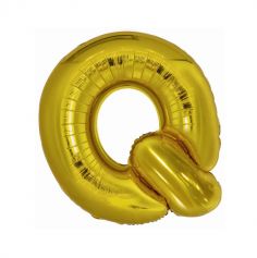 ballon geant aluminium helium lettre q 96 cm or| jourdefete.com