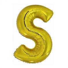 ballon geant aluminium helium lettre s 114 cm or| jourdefete.com