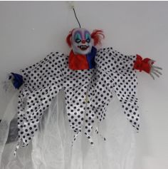 Décoration Halloween Sonore et Lumineuse - Clown Fantôme