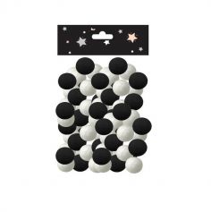 100 boules noires et blancs pour sarbacanes | jourdefete.com