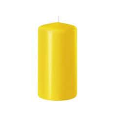 Bougie cylindre avec durée de 28 heures - 10 cm - Couleur Jaune | jourdefete.com