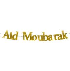 Guirlande de lettres en papier - 2,5 m - Collection Aid Moubarak | jourdefete.com