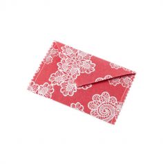 Lot de 4 Enveloppes en Lin - 12,5 x 8,5 cm - Corail | jourdefete.com