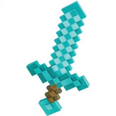 Une épée en diamant pour compléter votre déguisement de Minecraft™ | jourdefete.com