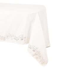 Craquez pour cette nappe blanche et dorée à disposer sur votre table lors de votre célébration pure et raffinée | jourdefete.com