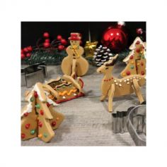 Kit de 8 emporte-pièces pour Biscuits de Noël 3D