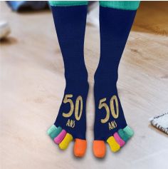 Paire de chaussettes à orteils pour anniversaire - 50 ans