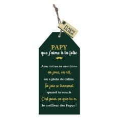 Une joli plaque en bois avec texte affectif à offrir à votre papy | jourdefete.com