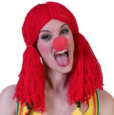Perruque de Clown en Laine pour Femme