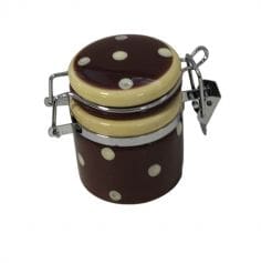 Pot à dragées en métal - 6,5 x 5 cm - Couleur Chocolat | jourdefete.com