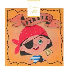 20 serviettes en papier - Petit Pirate - 16,5 cm