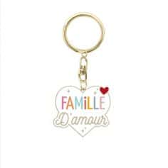 Un porte-clé en forme de cœur pour votre famille d'amour | jourdefete.com