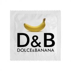 Un beau préservatif humoristique "Dolce & Banana" à offrir en cadeau | jourdefete.com