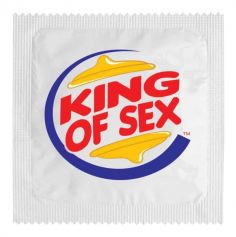 Un superbe préservatif humoristique - King of Sex pour faire un cadeau d'anniversaire ou d'enterrement de vie de célibataire | jourdefete.com