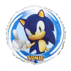 Un ballon qui montre une photo de Sonic le hérisson bleu | jourdefete.com