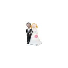 Figurine pour mariage - 15 cm - Couple de mariés mixte | jourdefete.com