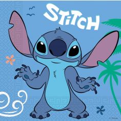 Placez ces serviettes bleues avec Stitch et Angel sur la table d'anniversaire de votre enfant | jourdefete.com