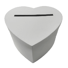 Posez cette jolie urne en forme de cœur de couleur blanche lors de votre événement | jourdefete.com