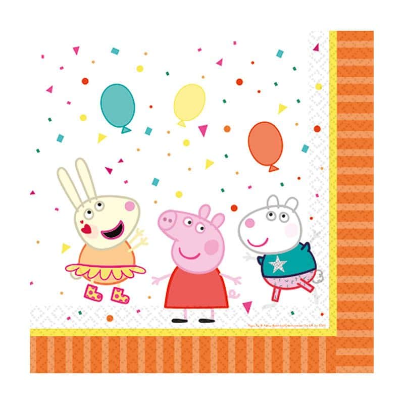 20 Serviettes en papier anniversaire Peppa Pig™ 33 x 33 cm : Deguise-toi,  achat de