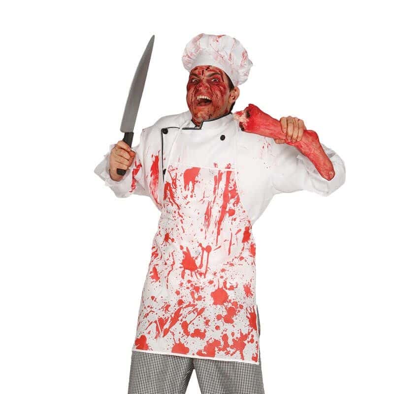 Faux couteau de boucher d'Halloween, couteau de boucher de sang en