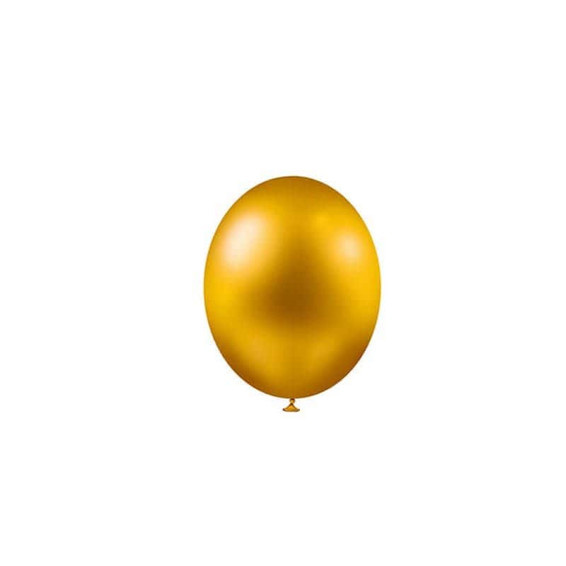 50 Ballons de Baudruche Métallisés Or - Jour de Fête - Boutique