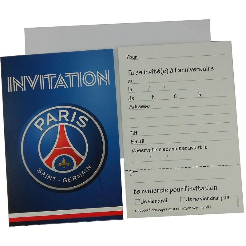 Carte d'anniversaire PSG pour fils – Paris SG Football Nut – Intérieur en  couleur – Envoi le jour même : : Fournitures de bureau