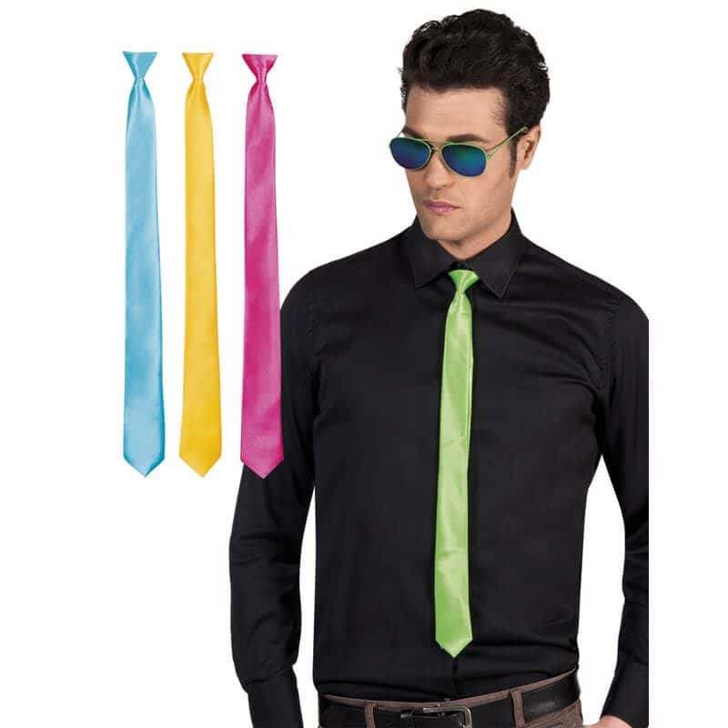 Cravate fluo - Couleur au choix - Jour de Fête - Boutique Jour de fête