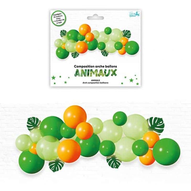 Kit Arche Ballons Jungle Vert