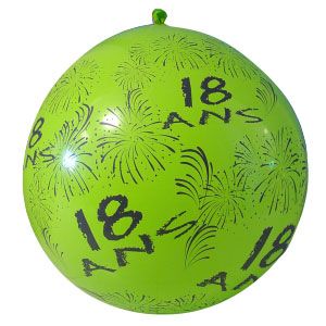 Ballon de Baudruche Géant 18 ans 1 mètre - Coloris au choix - Jour de Fête  - Boutique Jour de fête