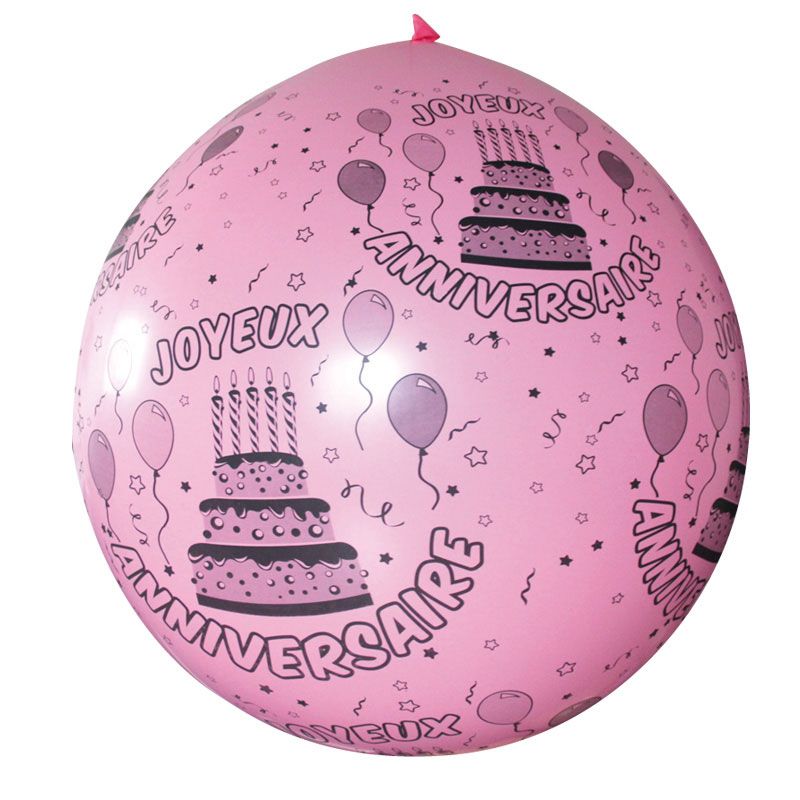 Ballon Géant Rose Vif 1 pour Premier Anniversaire - 40 Pouces