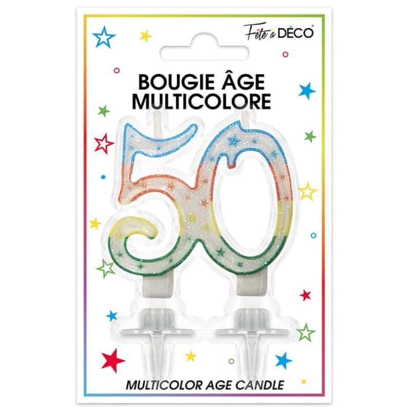 Bougie d'Anniversaire 18 Ans Multicolore - Jour de Fête - Bougie - Bougie,  Bougeoir, Photophore