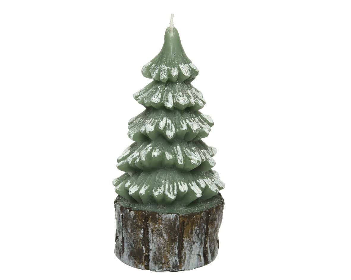 Brynxz - Bougie sapin de Noël - grandeur d'arbre - terra - D.10 H