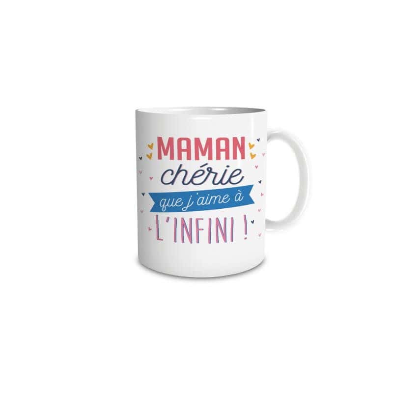 Coffret cadeau mug et porte-clés Maman d'amour - Cadeau Femme