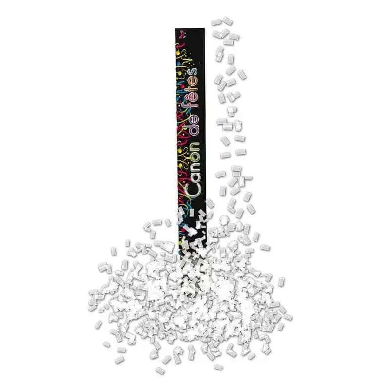 Canon à Confettis Papillons Blancs, 40, 60 ou 80 cm - Aux Feux de la Fête -  Paris