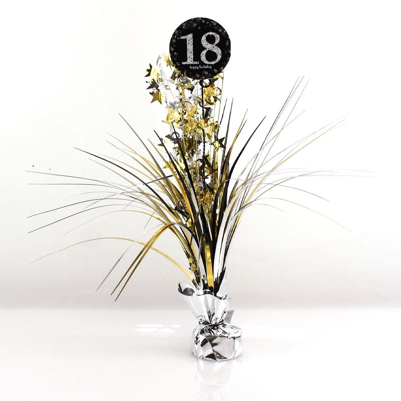 6 Gros confetti Anniversaire Argent 18 ans, décoration de table