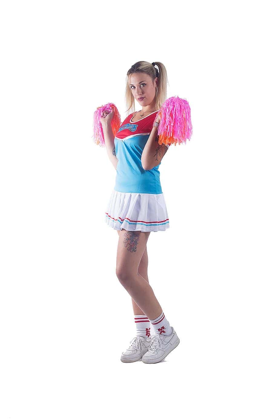 Déguisement de Cheerleader Bleu pour femme - Taille au choix - Jour de Fête  - Moins de 30 euros - Bonnes Affaires