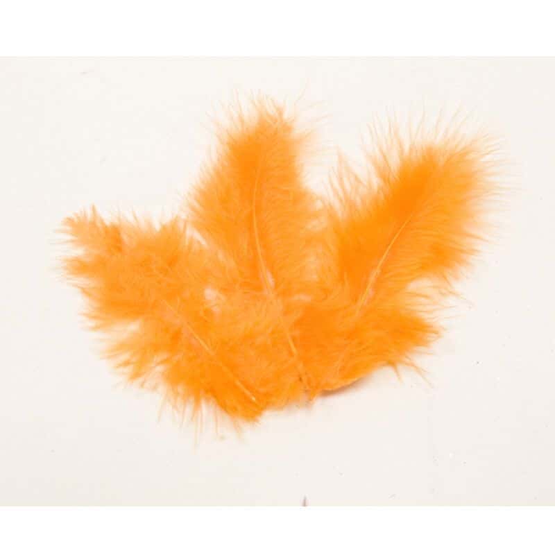 Papillons décoratifs en plumes Pack de 8 pcs. 8 x 8 cm orange | DecoWoerner