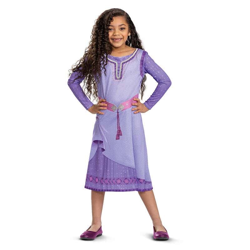 Wish Asha Cosplay Costume Pour Filles Robe Violette Halloween Déguisement  Déguisement Costume de Carnaval
