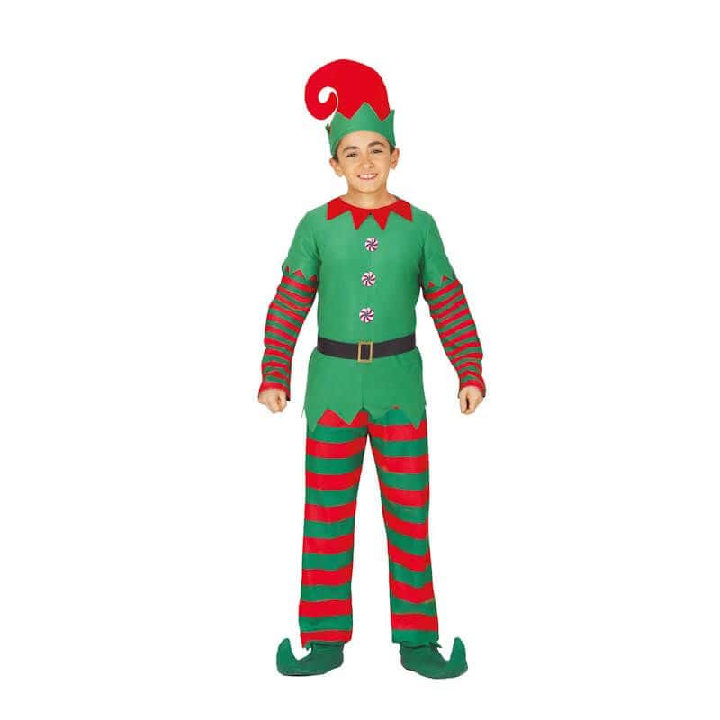 Mascotte lutin vert et rouge - Déguisement de lutin du père Noël