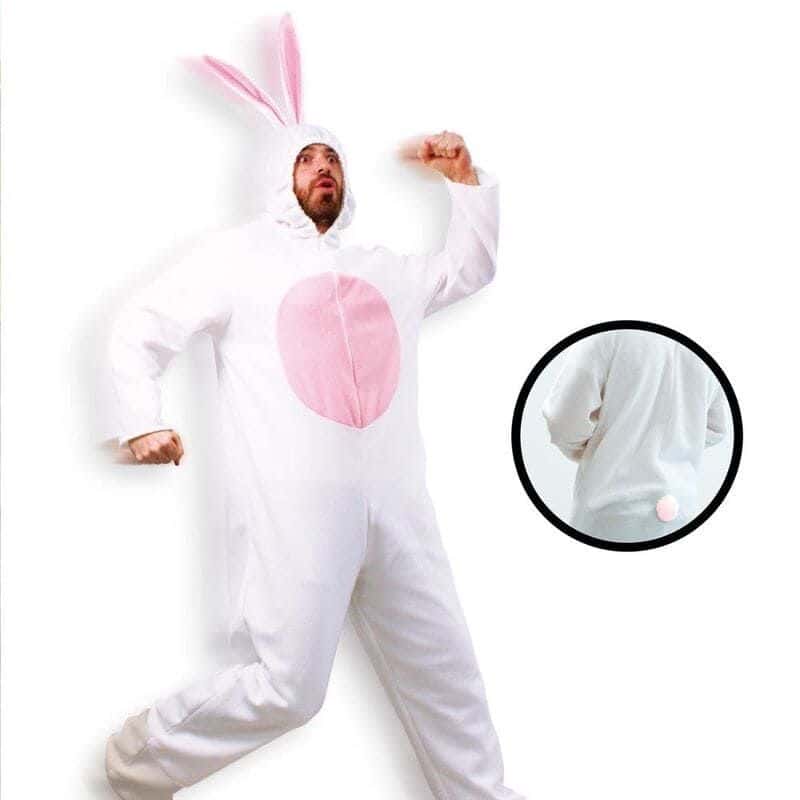 Costume de lapin de Pâques avec salopette pour homme