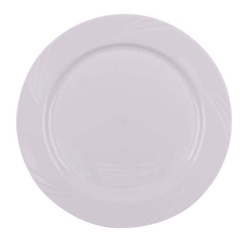 Lot de 10 assiettes Picnik blanches incassables en polypropylène - Diamètre  26 cm - Jour de Fête - Vaisselle Jetable Eco-Responsable - Vaisselle Jetable