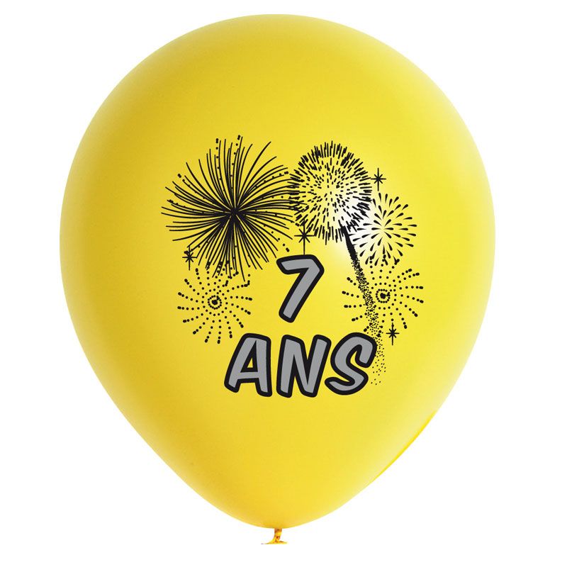 10 Ballons de Baudruche Multicolore Anniversaire 10 ans - Jour de