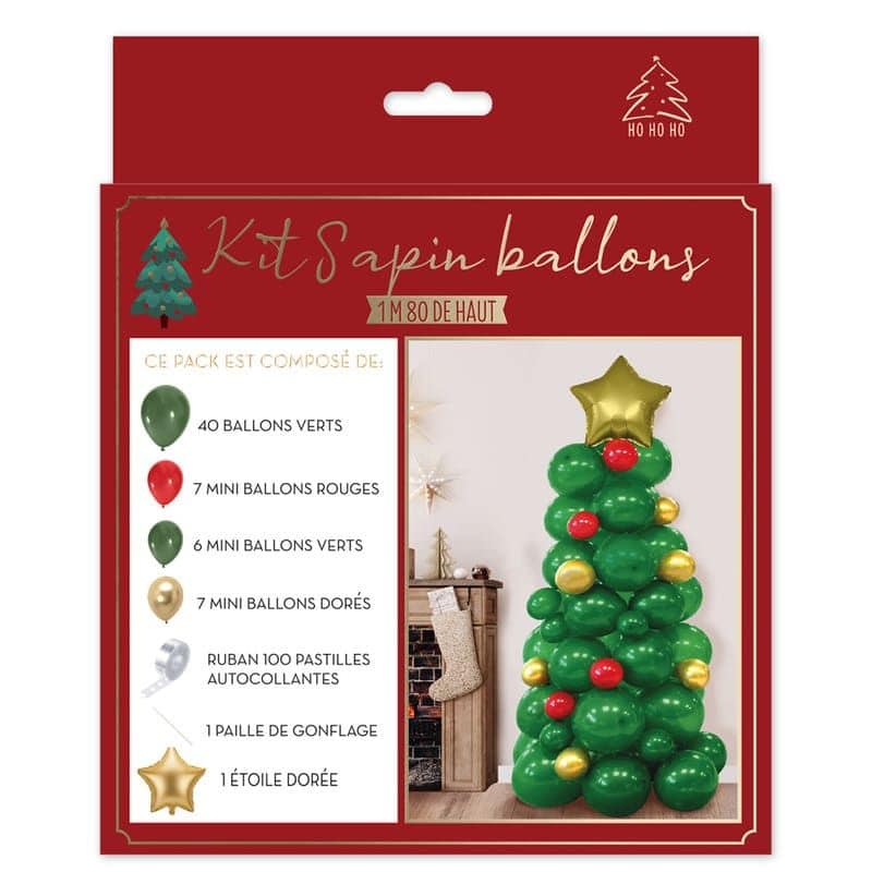 Ensemble de ballons d'arbre de Noël Ballon de Noël vert série