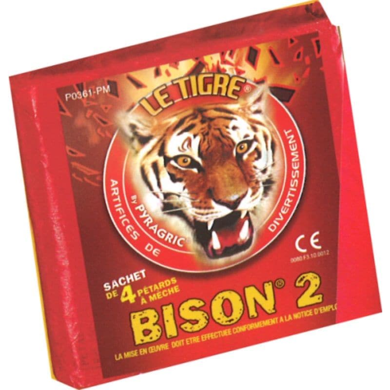 4 Pétards le Tigre Bison – n°2 - Jour de Fête - Feux d'artifices