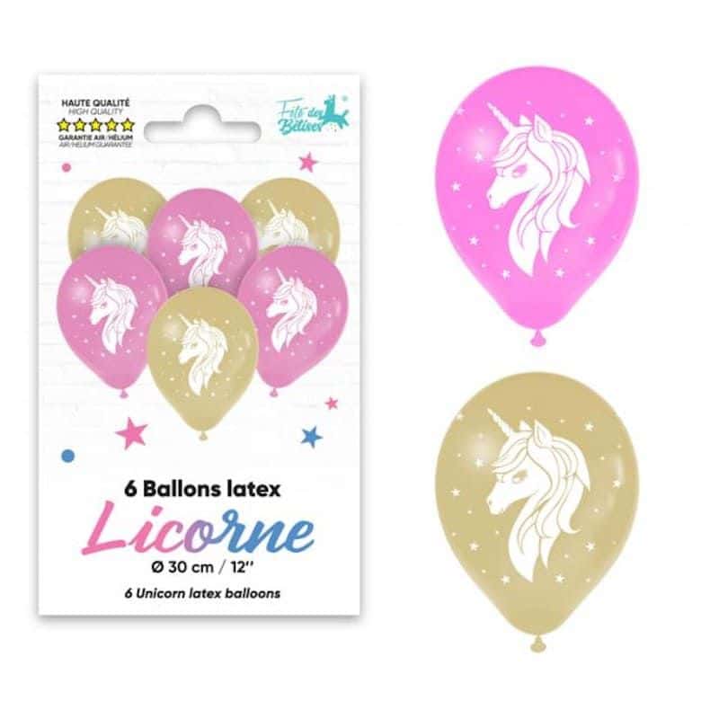 Ballon licorne en latex blanc pour une déco anniversaire fille