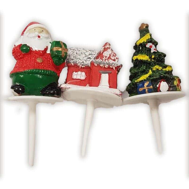 Kit de 6 décorations pour bûche de Noël